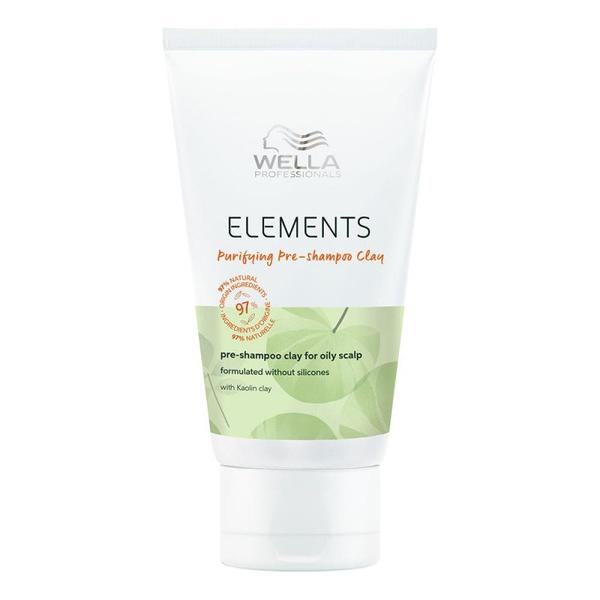 Tratament Purifiant Pre-samponare pentru Scalp Gras – Wella Professionals Elements Purifying Pre-shampoo Clay for Oily Scalp, 70 ml Clay imagine 2022