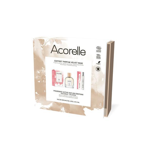 Set cadou parfum bio Velvet Rose, Acorelle, 50ml + 10ml Acorelle imagine noua