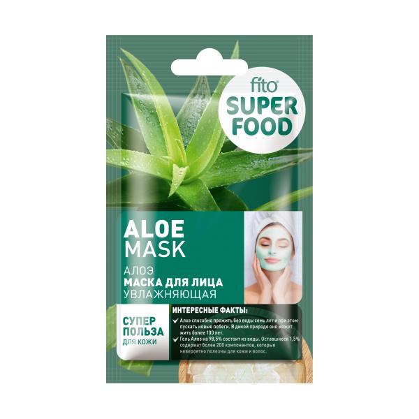Masca Faciala Hidratanta cu Suc de Aloe si Ulei de Cocos Super Food Fitocosmetic, 10 ml Aloe imagine 2022