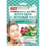 Masca Textila Regenerare si Fermitate cu Ceai Verde, Aloe si Coenzima Q10 Fitocosmetic, 25 ml