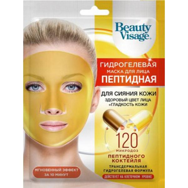 Masca hydrogel peptide pentru stralucire, catifelare si tonifiere beauty visage fitocosmetic, 38 g