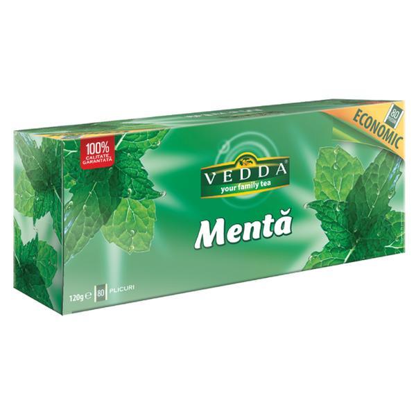 Short life - ceai de menta vedda, 80 plicuri