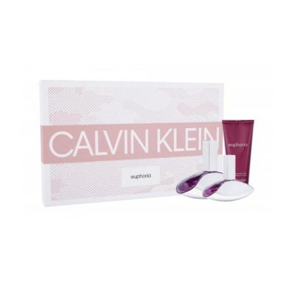 Set cadou pentru femei EDP 100 ml + EDP 30 ml + Lapte de corp 100 ml Calvin Klein Euphoria Calvin Klein imagine pret reduceri
