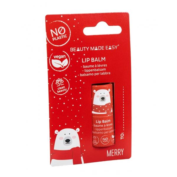 Balsam de Buze Vegan Zero Plastic Lip Balm Marry Beauty Made Easy - Editie Limitata de Craciun, 5,5 g