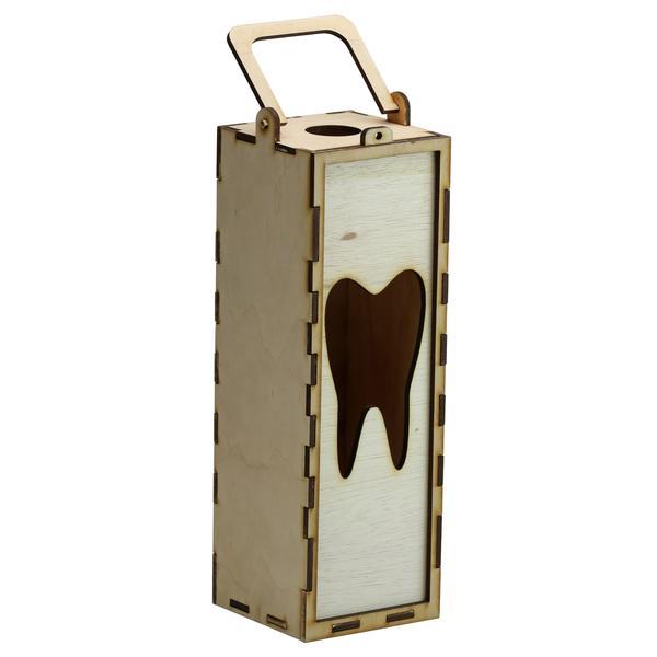 Cutie sticla de vin, masea, lemn natur, 9.5 x 9.5 x 28.5 cm - onemisflot