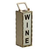 Cutie sticla de vin, wine, lemn natur, 9.5 x 9.5 x 28.5 cm - OnemisFlot