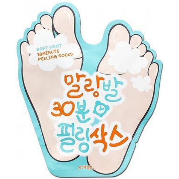 Masca pentru picioare cu efect de peeling Soft Foot Peeling Socks, A'Pieu, 40ml A'pieu imagine 2022