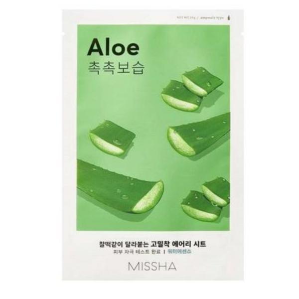 Masca cu extract de aloe – vitalitate Airy Fit Sheet Mask (Aloe), Missha, 19g