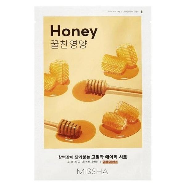 Masca cu extract de miere – luminozitate Airy Fit Sheet Mask (Honey), Missha, 19g esteto.ro
