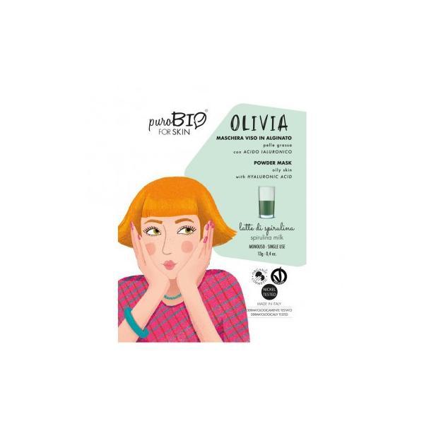 Masca peel-off ten gras olivia spirulina, - purobio, 13g