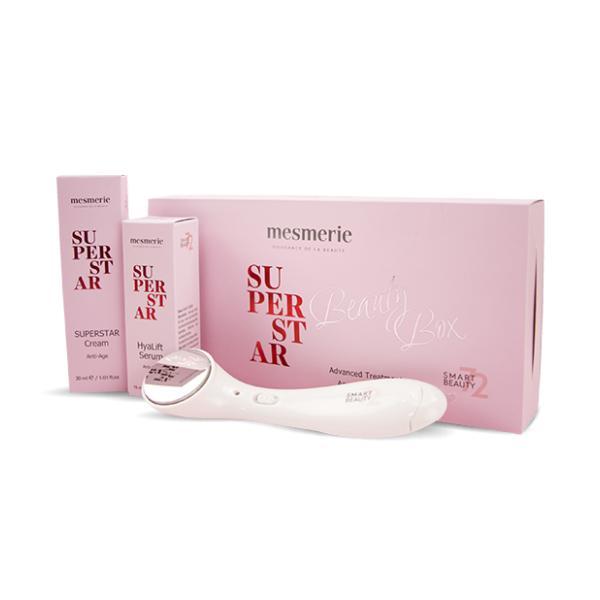 Set cadou Ser Hyalift 15ml + Crema Superstar 30ml + Dispozitiv Mesolift H Beauty Box Anti-aging Superstar 15ml imagine noua