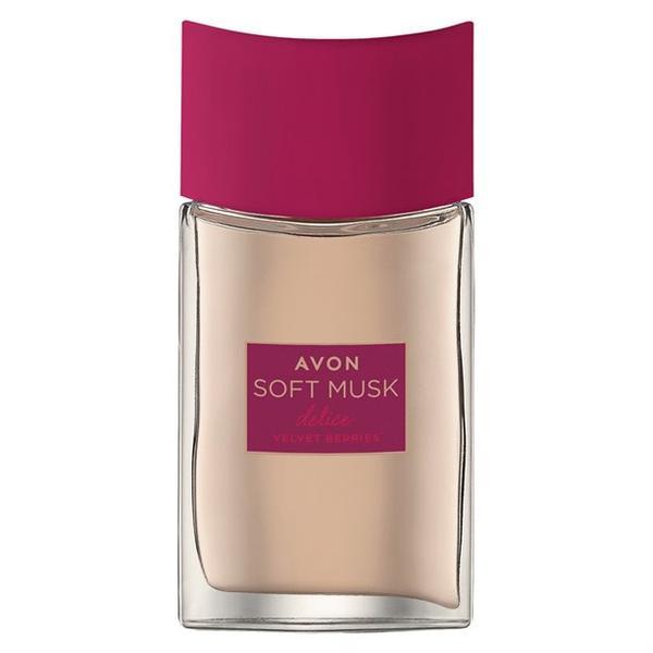 Apa de toaleta pentru femei avon soft musk delice velvet berries, 50 ml