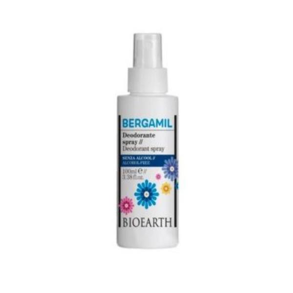 Deodorant spray cu piatra de alaun Bergamil, – Bioearth 100ml Bioearth