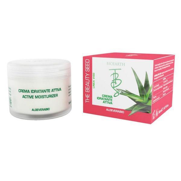 Crema hidratanta activa (aloe vera, macadamia, argan si rosa mosqueta) bioearth 50ml