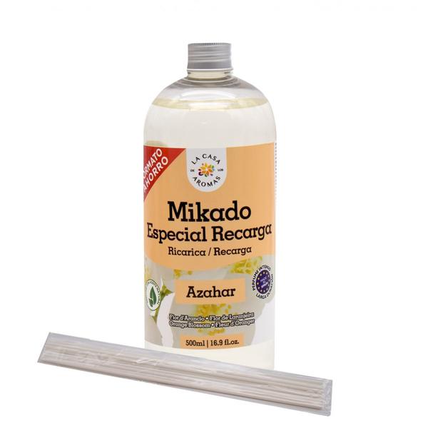 Rezerva Parfum de Camera cu Betisoare Rattan Flori de Portocal Mikado, 500 ml esteto