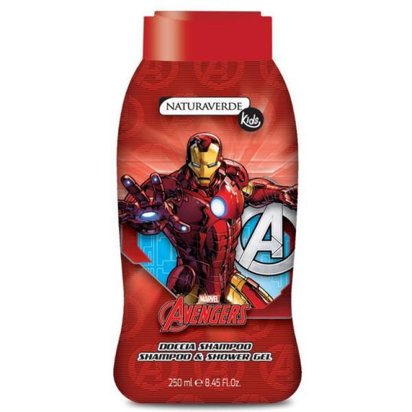 Gel de dus si sampon pentru copii natura verde iron man, 250ml