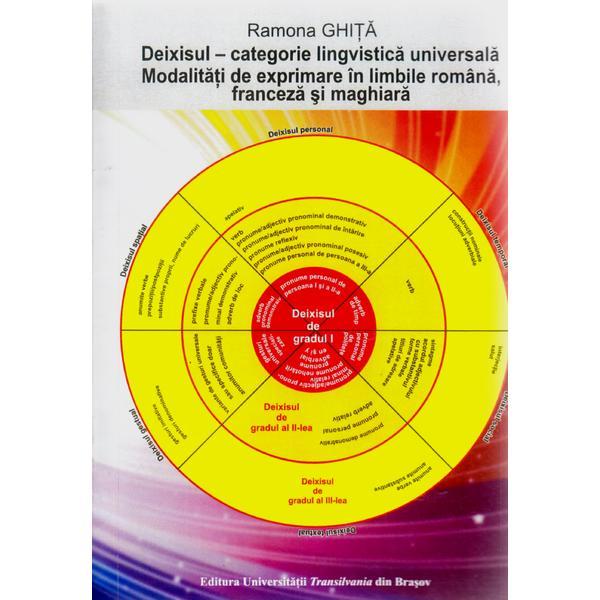 Deixisul - Categorie lingvistica universala. Mod de exprimare in ro, fr si maghiara - Ramona Ghita, editura Universitatea Transilvania