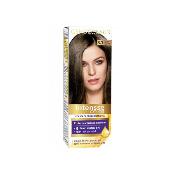 Vopsea de păr permanentă gerocossen intensse color 3.1 Şaten caşmir, 50ml