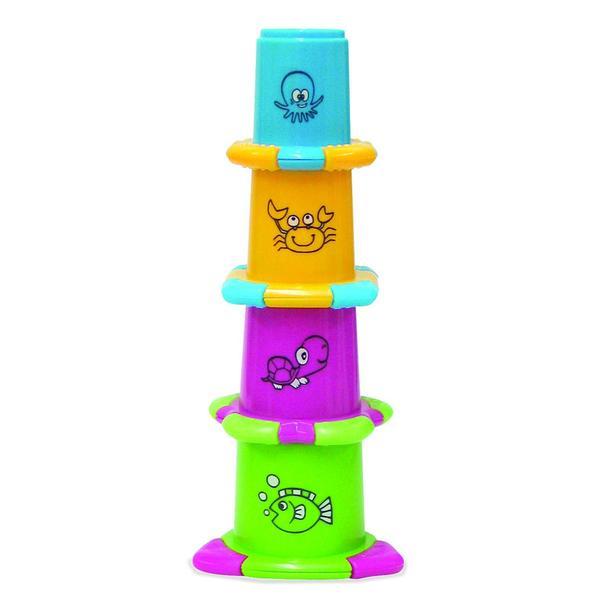 Jucarie interactiva de baie pentru bebelusi cup-o-fun edushape