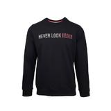 Bluza sport pentru barbat, Univers Fashion, decolteu la baza gatului,  imprimeu 'Never Look Back', bleumarin, 2XL