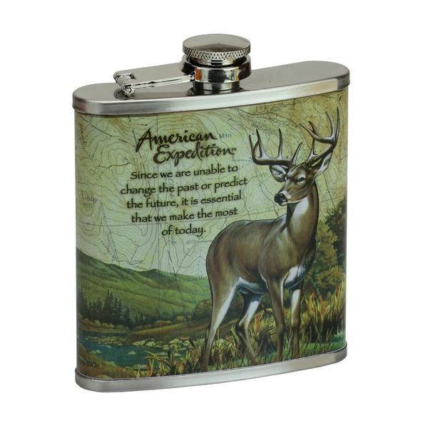 Plosca american expedition cerb, butelca metalica, 175ml / 6 oz