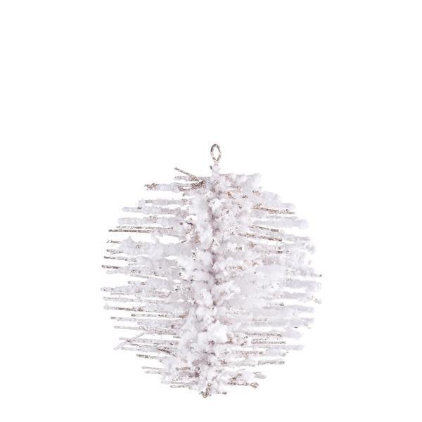 Ornament brad cu zapada artificiala decorer 10 cm