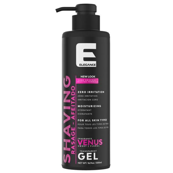 Gel transparent pentru barbierit - elegance shaving transparent gel venus, 500 ml