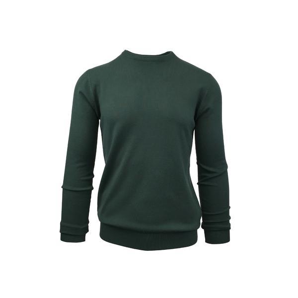 Pulover, univers fashion, tricotat fin cu terminatii striate, cu decolteu la baza gatului, verde, 2xl