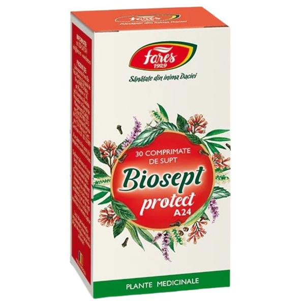 Biosept Protect A24 - Fares, 30 comprimate de supt