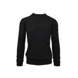 Pulover, Univers Fashion, tricotat fin cu terminatii striate, cu decolteu la baza gatului, negru, 2XL