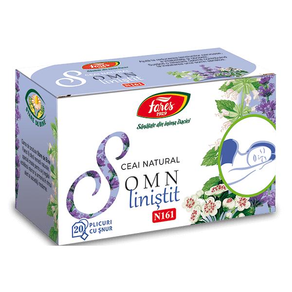 Ceai Natural Somn Linistit N161 Fares, 20 plicuri cu snur