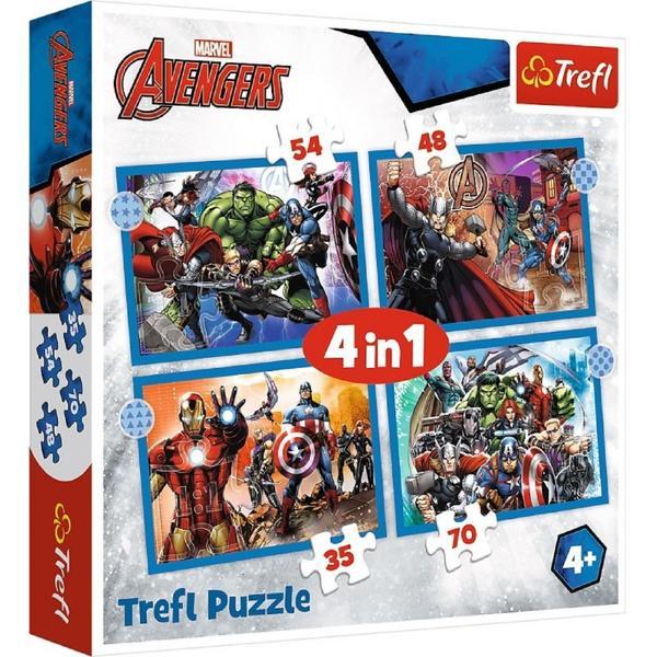 Puzzle 4 in 1. Avengers: Razbunatorii curajosi