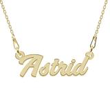 Colier Argint Placat cu Aur 24 karate, Nume Astrid, 45 cm