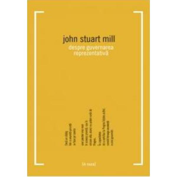 Despre guvernarea reprezentativa - john stuart mill, editura all