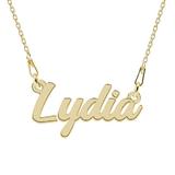 Colier Argint Placat cu Aur 24 karate, Nume Lydia, 45 cm