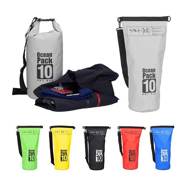 Geanta impermeabila outdoor 10l pentru pentru navigatie, rafting, ski, ultra-usoara, pvc, gri