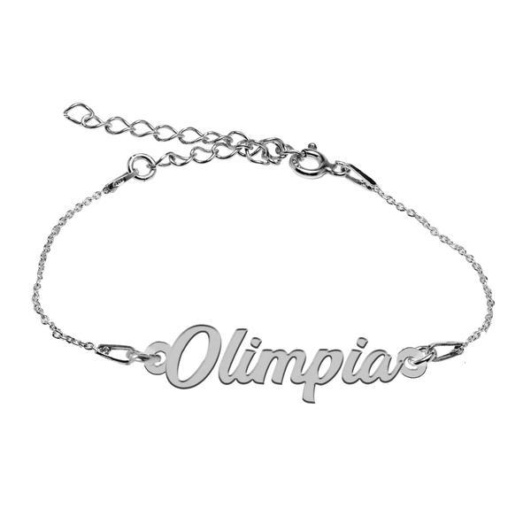 Bratara argint 925, nume olimpia bijubox, 15 + 4 cm