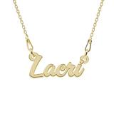 Colier Argint Placat cu Aur 24 karate, Nume Lacri, 45 cm
