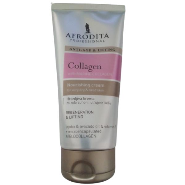 Crema Nutritiva pentru Ten Uscat si Obosit – Cosmetica Afrodita Anti-Age & Lifting Collagen Nourshing Cream,150 ml Cosmetica Afrodita imagine noua