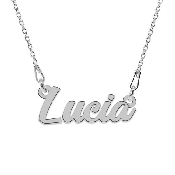 Colier argint 925, nume lucia 45 cm