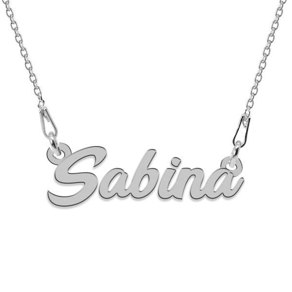 Colier argint 925, nume sabina, 45 cm