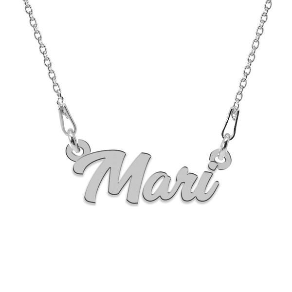 Colier argint 925, nume mari, 45 cm