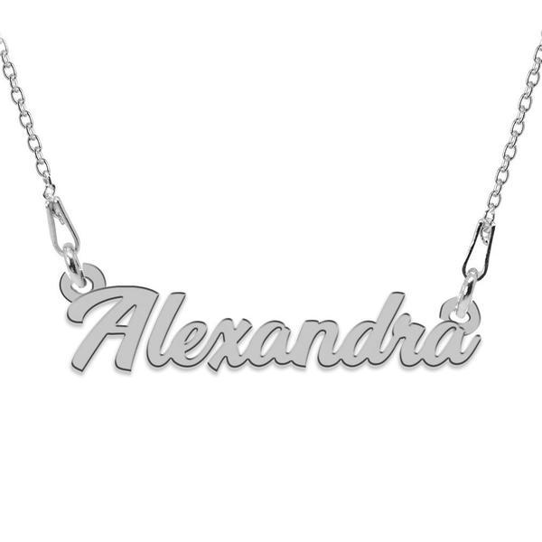 Colier argint, nume alexandra, 45 cm
