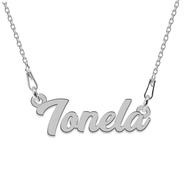 Colier argint 925, nume ionela 45 cm