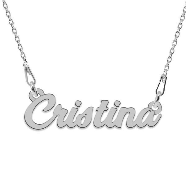 Colier argint 925, nume cristina 45 cm