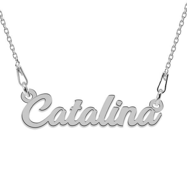 Colier argint 925, nume catalina 45 cm