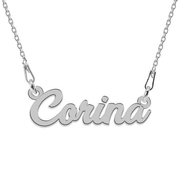 Colier argint, nume corina, 45 cm