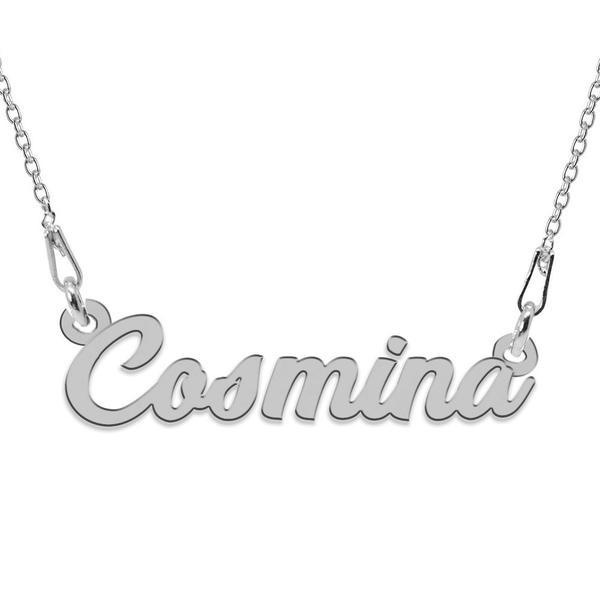 Colier argint, nume cosmina, 45 cm