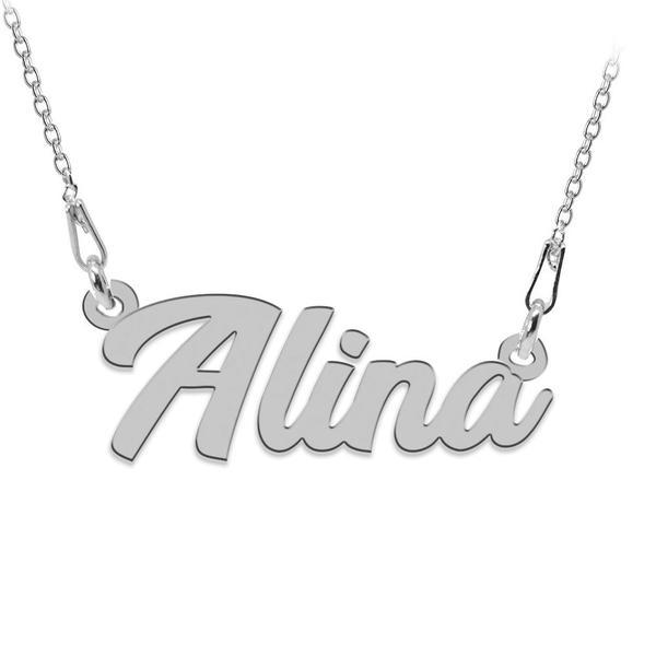 Colier argint 925, nume alina 45 cm