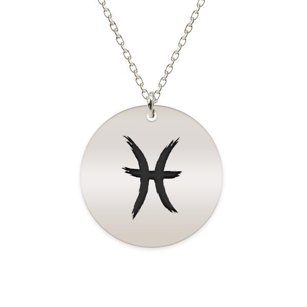 Colier argint 925 personalizat cu semn zodiacal pesti